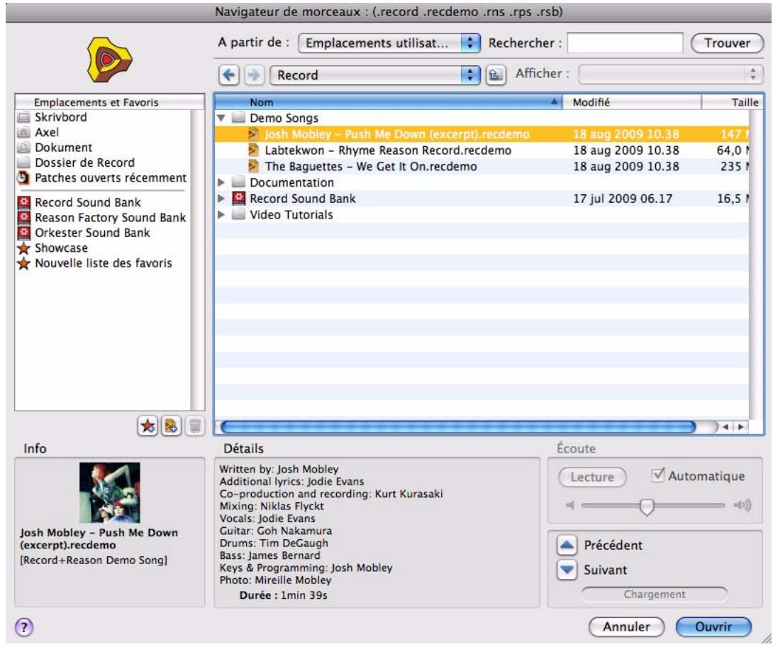 PROPELLERHEAD RECORD - Utilisation du navigateur - 1