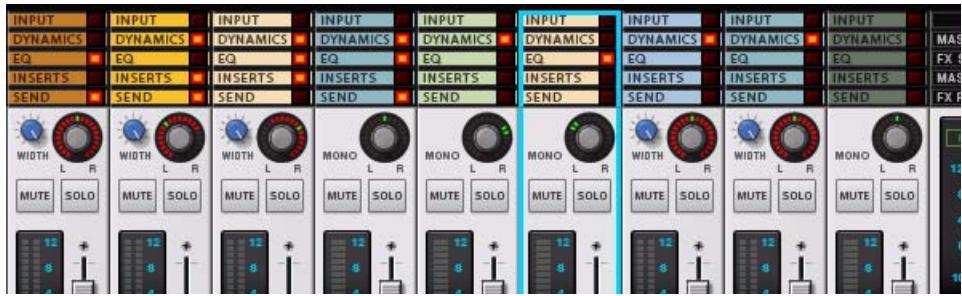 PROPELLERHEAD RECORD - Affichage et masquage des sections de bande de canal - 1