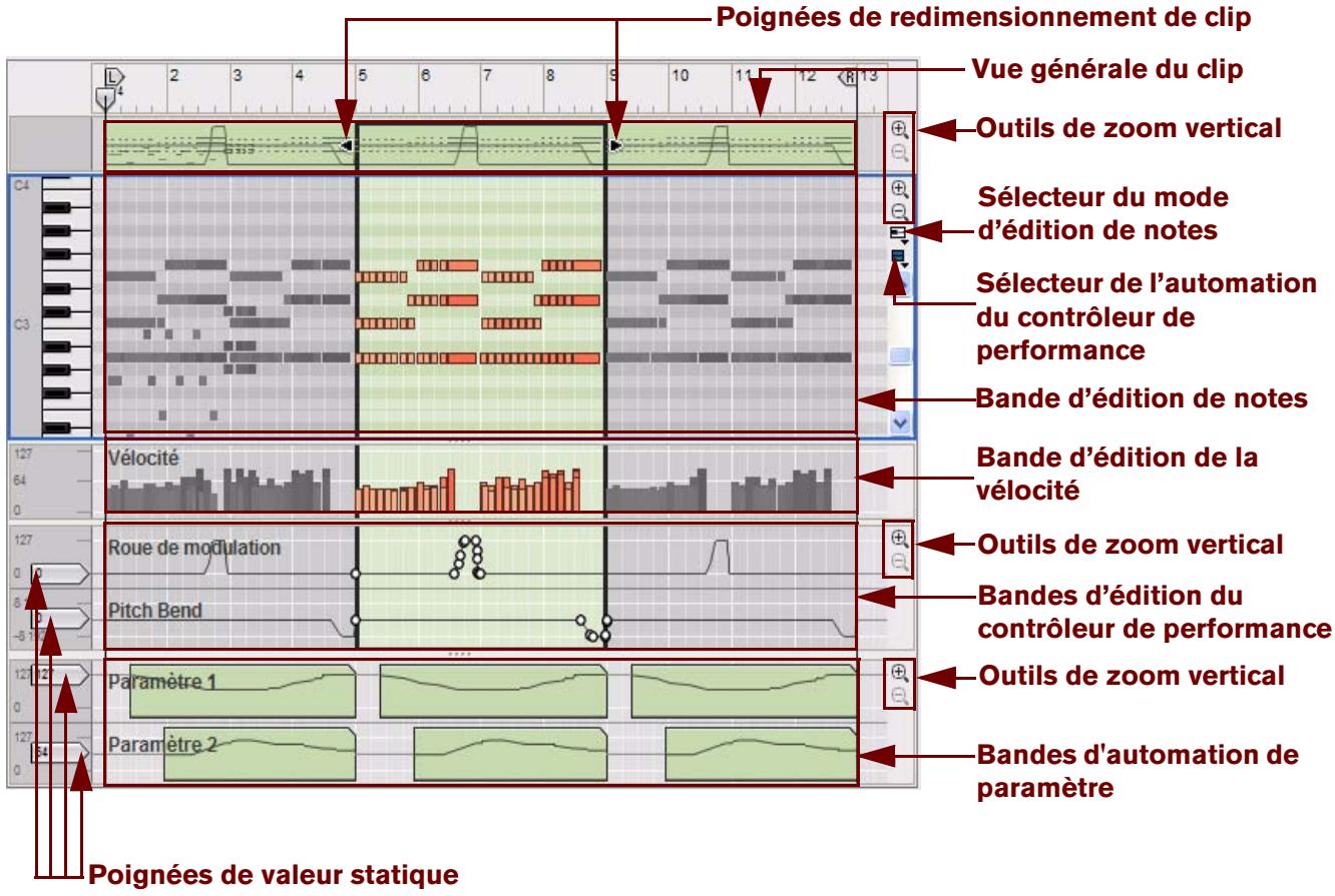 PROPELLERHEAD RECORD - Éléments du mode Édition - 1