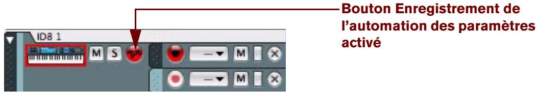 PROPELLERHEAD RECORD - Enregistrement de l'automation des paramètres activé - 1