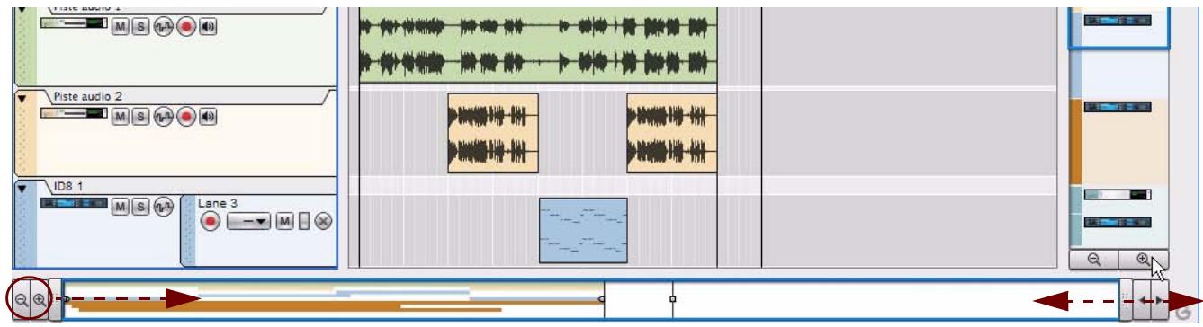 PROPELLERHEAD RECORD - Zoom horizontal dans le séquenceur - 1