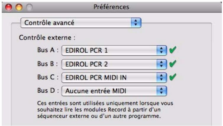 PROPELLERHEAD RECORD - À propos des entrées de bus de contrôle externe - 1