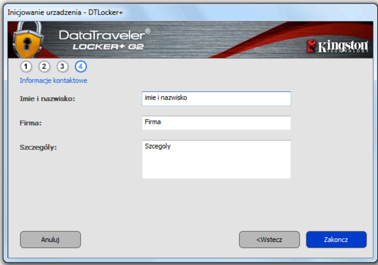 KINGSTON DATATRAVELER LOCKER G2/DTLPG2 - Inicjowanie urzadzenia (środowisko Windows) - 7
