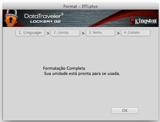 KINGSTON DATATRAVELER LOCKER G2/DTLPG2 - Inicialização do disposítivo (Ambiente Mac) - 6