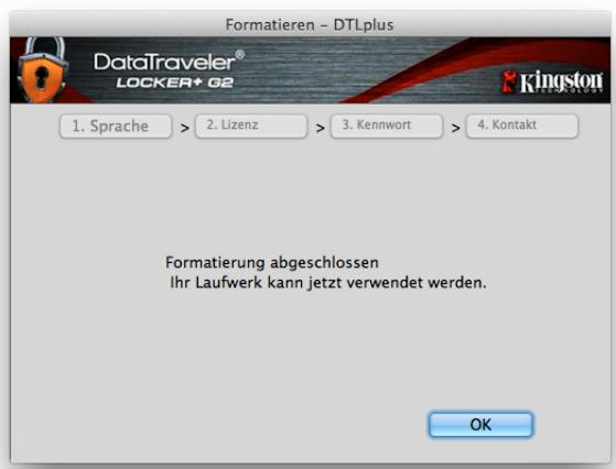 KINGSTON DATATRAVELER LOCKER G2/DTLPG2 - Installationseinrichtung (Mac Umgebung) - 6