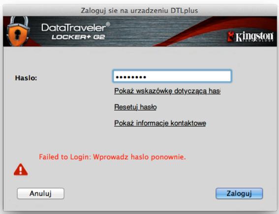 KINGSTON DATATRAVELER LOCKER G2/DTLPG2 - OZNACZA TO UTRATE WSZYSTKICH DANYCH ZAPISANYCH W PAMIECI DTL+ G2. - 2