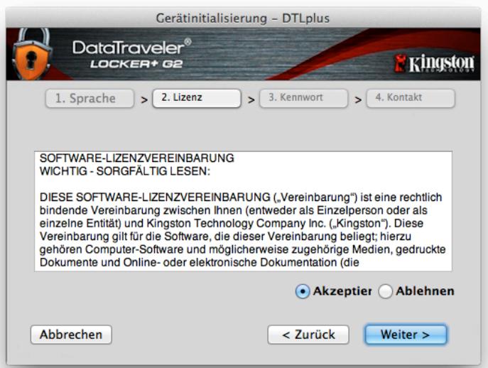 KINGSTON DATATRAVELER LOCKER G2/DTLPG2 - Installationseinrichtung (Mac Umgebung) - 2
