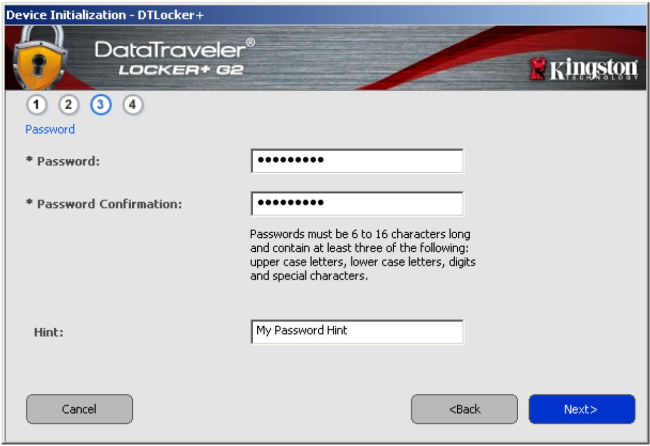 KINGSTON DATATRAVELER LOCKER G2/DTLPG2 - Device Initialization (Windows Environment) - 3