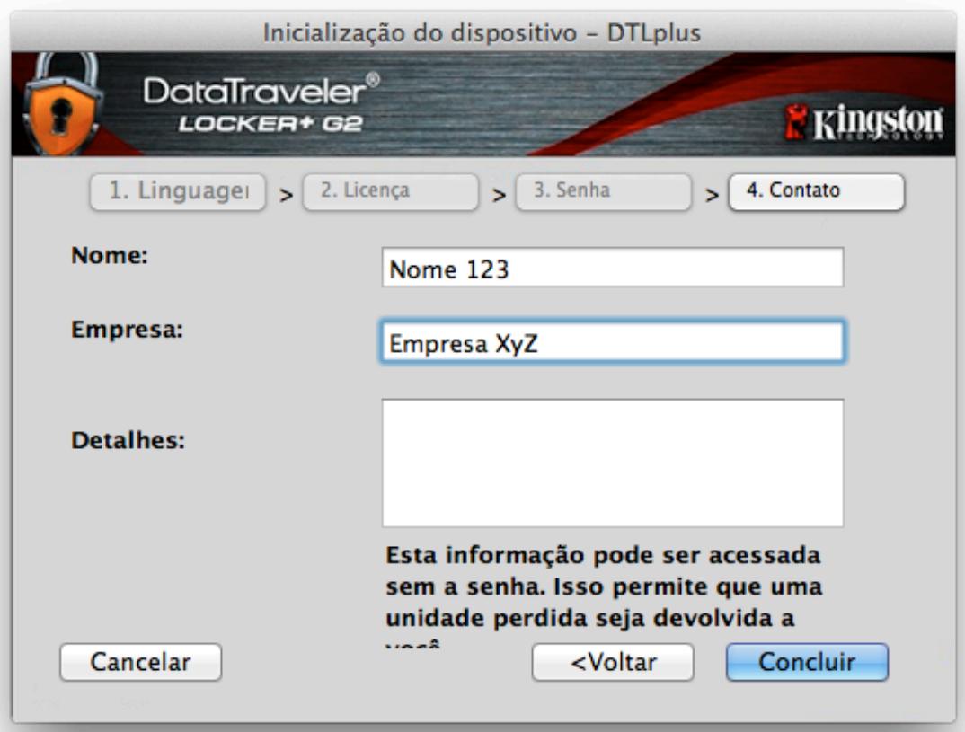 KINGSTON DATATRAVELER LOCKER G2/DTLPG2 - Inicialização do disposítivo (Ambiente Mac) - 4