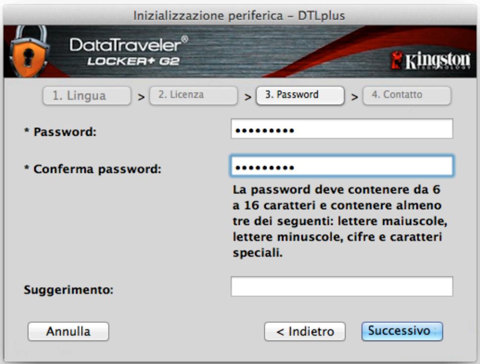 KINGSTON DATATRAVELER LOCKER G2/DTLPG2 - Inizializzazione del dispositivo (Ambienti Mac) - 3