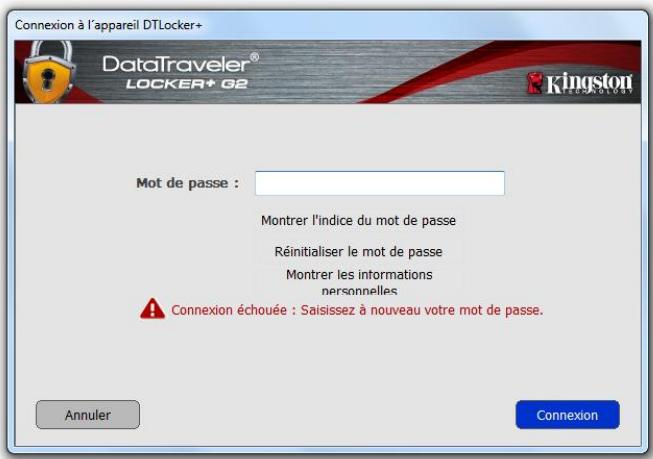 KINGSTON DATATRAVELER LOCKER G2/DTLPG2 - PAR CONSEQUENT, TOUTES LES DONNÉES QUE LA DTL+ G2 CONTIENT SERONT DÉTRUITES. - 2