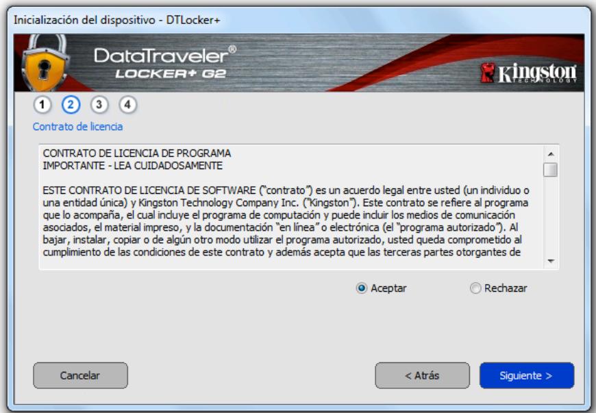 KINGSTON DATATRAVELER LOCKER G2/DTLPG2 - Inicialización del dispositivo (entorno de Windows) - 2