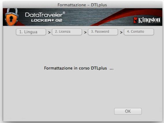 KINGSTON DATATRAVELER LOCKER G2/DTLPG2 - Inizializzazione del dispositivo (Ambienti Mac) - 5