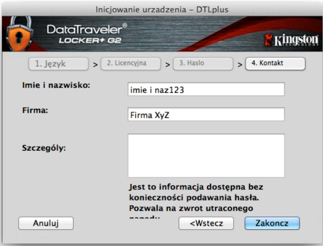 KINGSTON DATATRAVELER LOCKER G2/DTLPG2 - Inicjowanie urzadzenia (środowisko Mac) - 4
