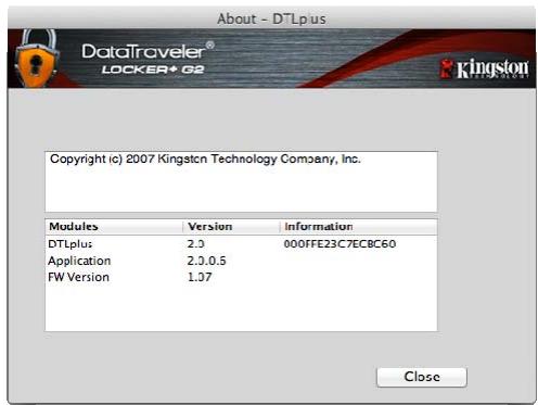 KINGSTON DATATRAVELER LOCKER G2/DTLPG2 - Shutdown DTL+ G2 - 2