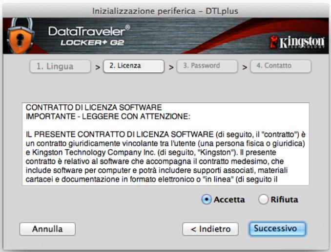 KINGSTON DATATRAVELER LOCKER G2/DTLPG2 - Inizializzazione del dispositivo (Ambienti Mac) - 2