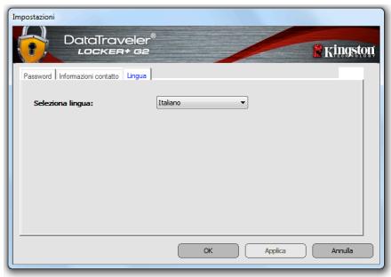 KINGSTON DATATRAVELER LOCKER G2/DTLPG2 - Sezione impostazioni del drive DTL+ G2 - 3