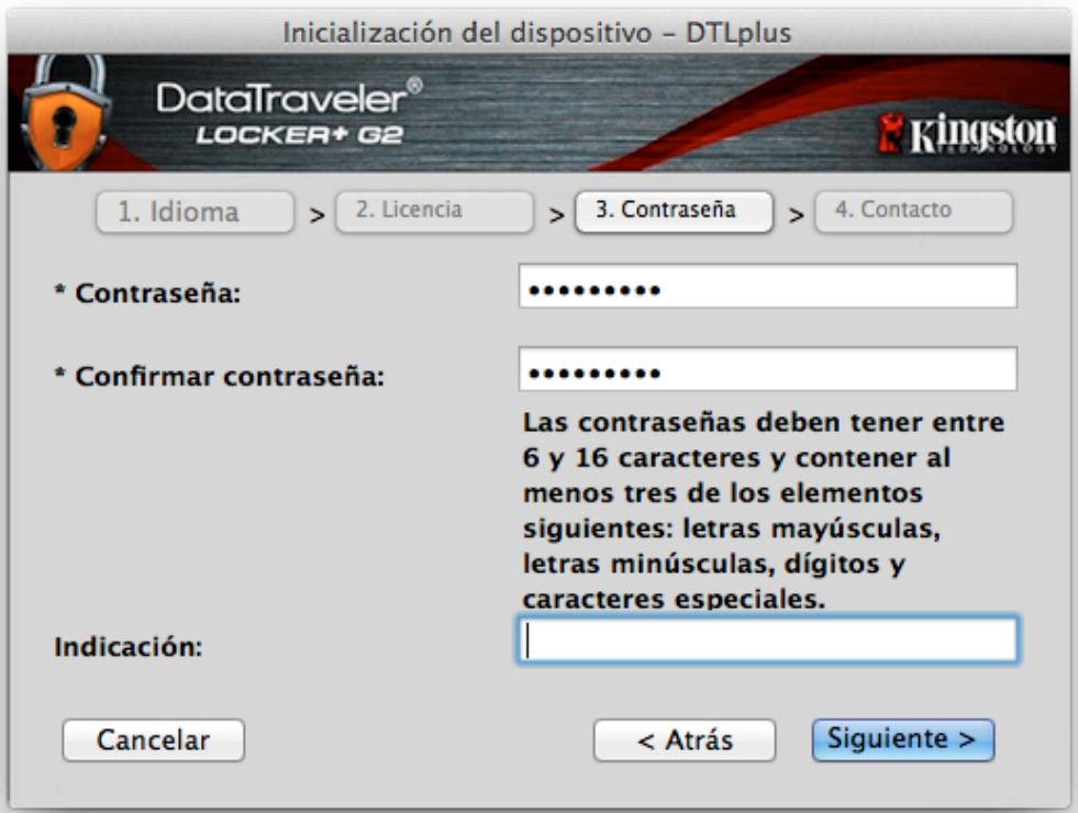 KINGSTON DATATRAVELER LOCKER G2/DTLPG2 - Inicialización del dispositivo (entorno de MAC) - 3