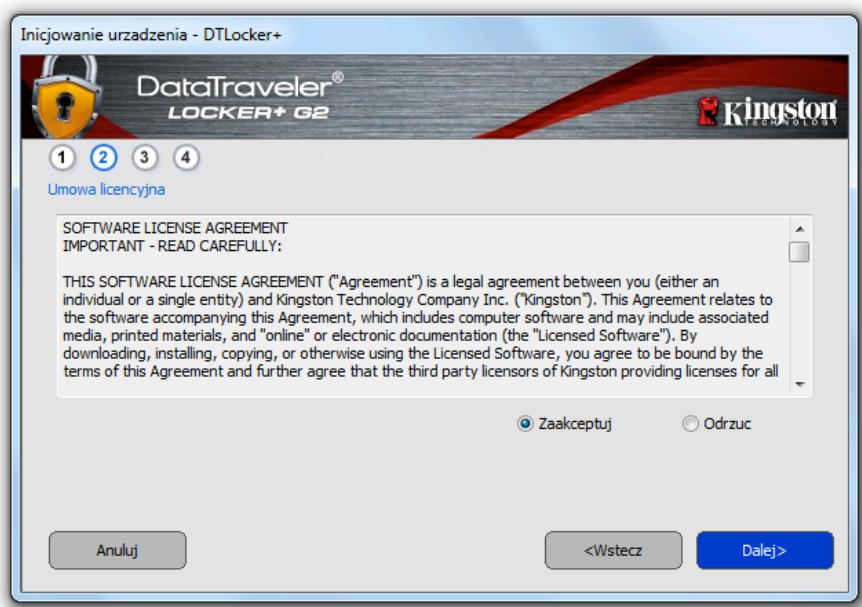 KINGSTON DATATRAVELER LOCKER G2/DTLPG2 - Inicjowanie urzadzenia (środowisko Windows) - 2