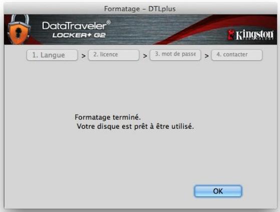 KINGSTON DATATRAVELER LOCKER G2/DTLPG2 - Initialisation du pérophérique (Environnement Mac) - 5