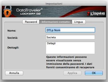 KINGSTON DATATRAVELER LOCKER G2/DTLPG2 - Sezione impostazioni del drive DTL+ G2 - 3