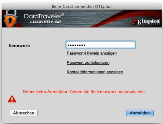 KINGSTON DATATRAVELER LOCKER G2/DTLPG2 - Verwendung des Geräts (Mac Umgebung) - 3