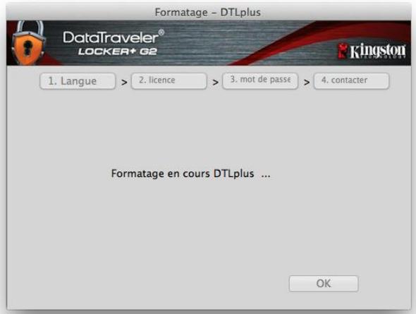 KINGSTON DATATRAVELER LOCKER G2/DTLPG2 - Initialisation du pérophérique (Environnement Mac) - 4