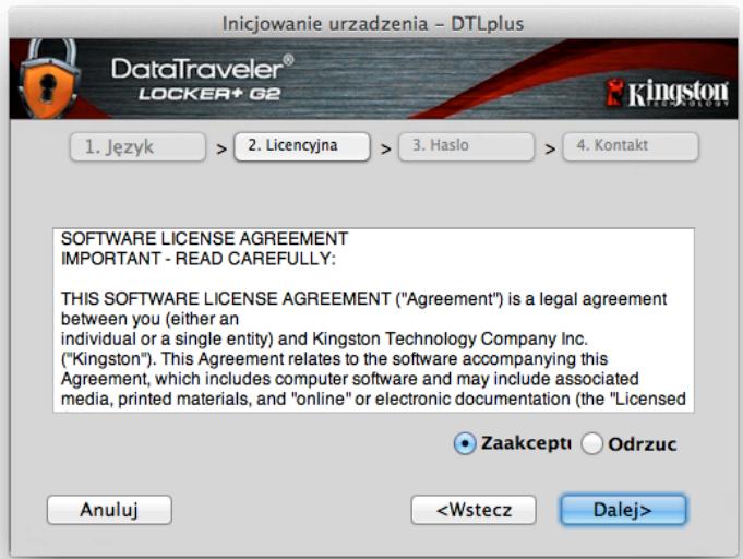 KINGSTON DATATRAVELER LOCKER G2/DTLPG2 - Inicjowanie urzadzenia (środowisko Mac) - 2