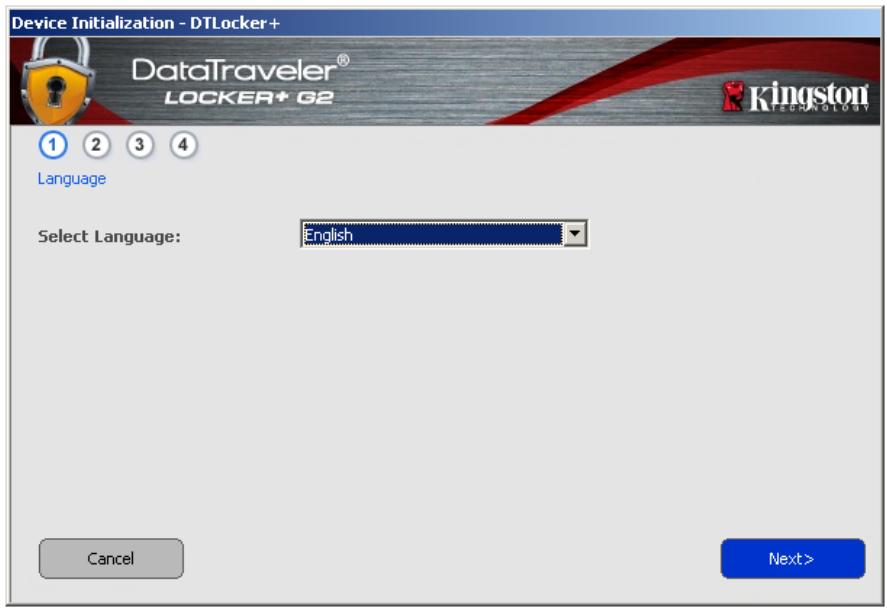 KINGSTON DATATRAVELER LOCKER G2/DTLPG2 - Device Initialization (Windows Environment) - 1