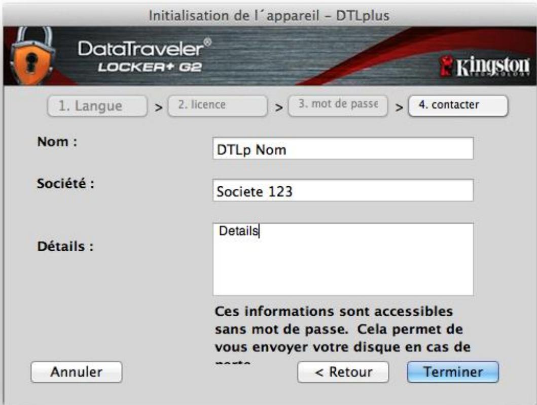 KINGSTON DATATRAVELER LOCKER G2/DTLPG2 - Initialisation du pérophérique (Environnement Mac) - 3