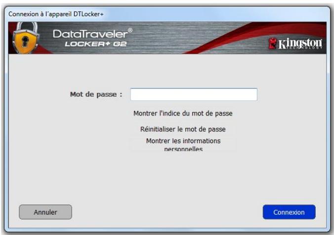 KINGSTON DATATRAVELER LOCKER G2/DTLPG2 - Mot de passer oublé - 1