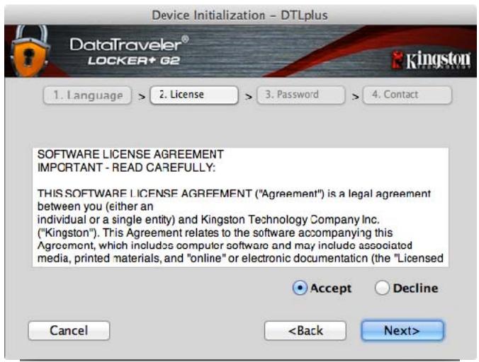 KINGSTON DATATRAVELER LOCKER G2/DTLPG2 - Device Initialization (Mac Environment) - 2