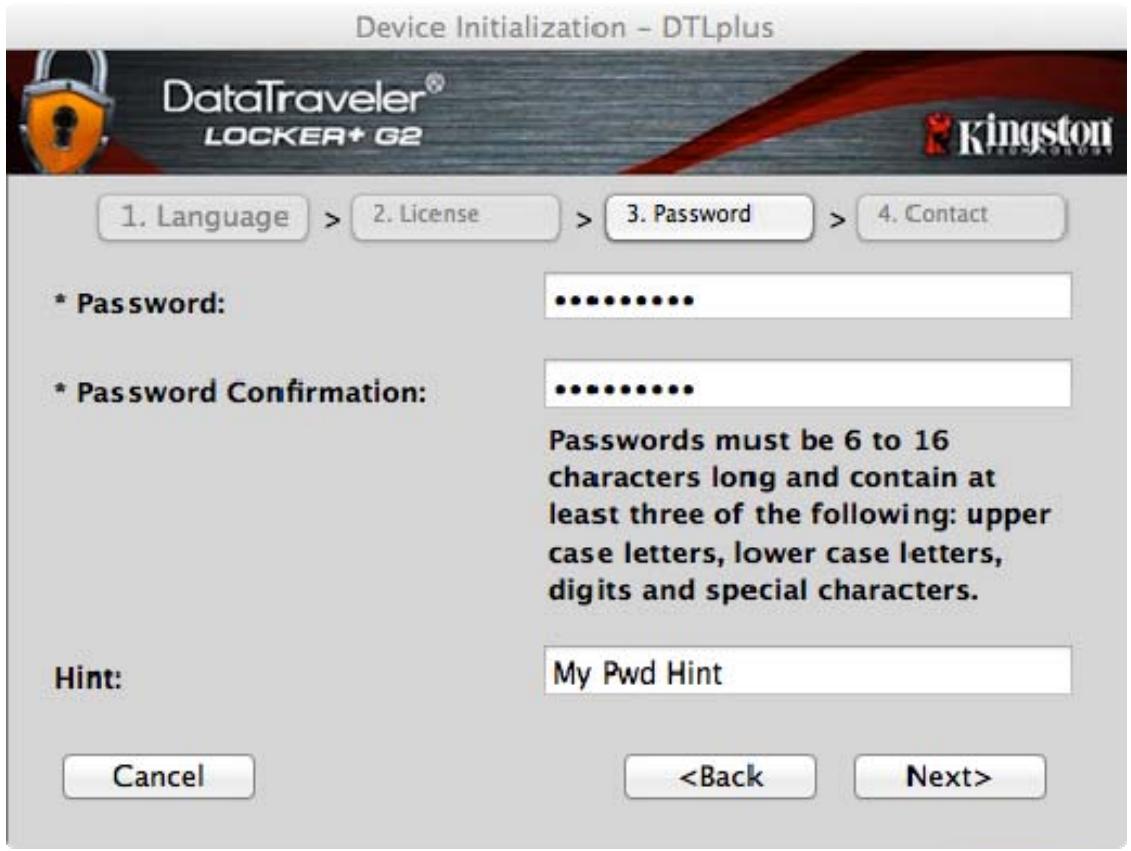 KINGSTON DATATRAVELER LOCKER G2/DTLPG2 - Device Initialization (Mac Environment) - 3