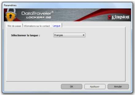 KINGSTON DATATRAVELER LOCKER G2/DTLPG2 - Paramètres de la DTL+ G2 - 3