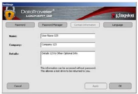 KINGSTON DATATRAVELER LOCKER G2/DTLPG2 - DTL+ G2 Settings - 2