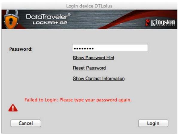 KINGSTON DATATRAVELER LOCKER G2/DTLPG2 - Device Lockout - 1