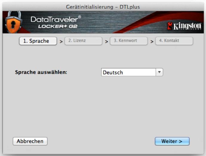 KINGSTON DATATRAVELER LOCKER G2/DTLPG2 - Installationseinrichtung (Mac Umgebung) - 1