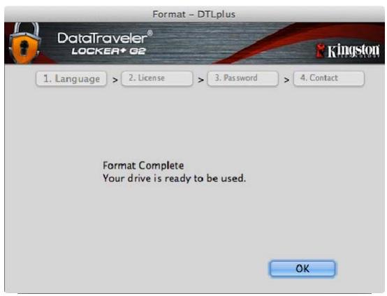KINGSTON DATATRAVELER LOCKER G2/DTLPG2 - Device Initialization (Mac Environment) - 6