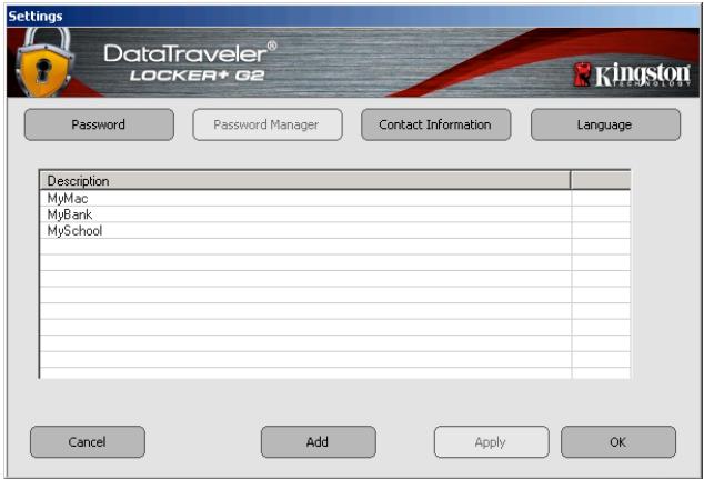 KINGSTON DATATRAVELER LOCKER G2/DTLPG2 - 密碼管理程式 - 1