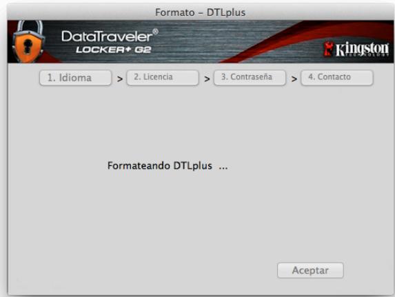 KINGSTON DATATRAVELER LOCKER G2/DTLPG2 - Inicialización del dispositivo (entorno de MAC) - 5