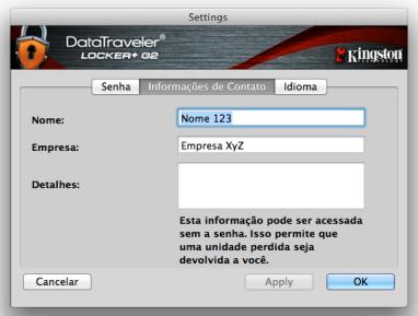 KINGSTON DATATRAVELER LOCKER G2/DTLPG2 - Configurações do DTL+ G2 - 3