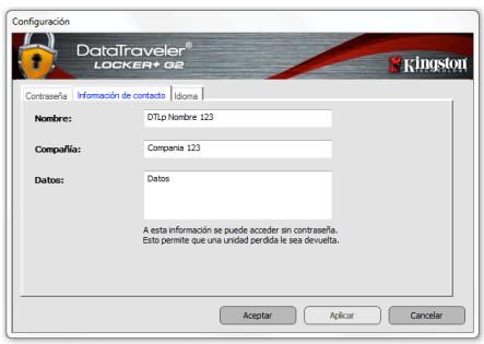 KINGSTON DATATRAVELER LOCKER G2/DTLPG2 - Configuración del DTL+ G2 - 2