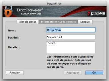 KINGSTON DATATRAVELER LOCKER G2/DTLPG2 - Paramètres de la DTL+ G2 - 2