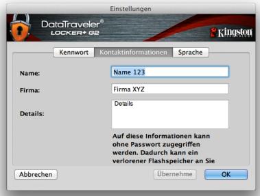 KINGSTON DATATRAVELER LOCKER G2/DTLPG2 - DTL+ G2 Einstellungen - 3