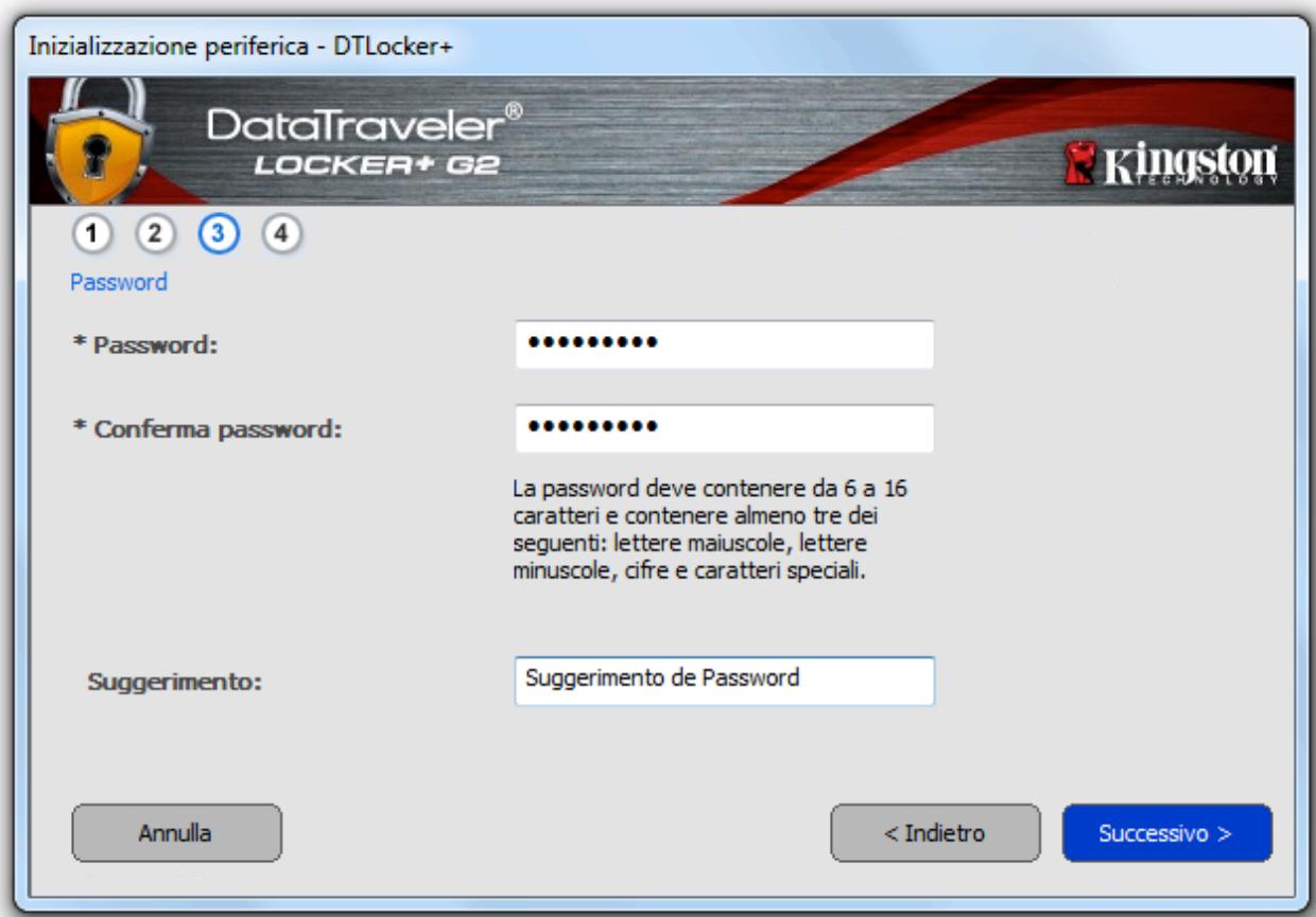 KINGSTON DATATRAVELER LOCKER G2/DTLPG2 - Inizializzazione del dispositivo (Ambienti Windows) - 3