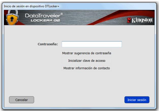 KINGSTON DATATRAVELER LOCKER G2/DTLPG2 - Olvidó su contraseña - 1