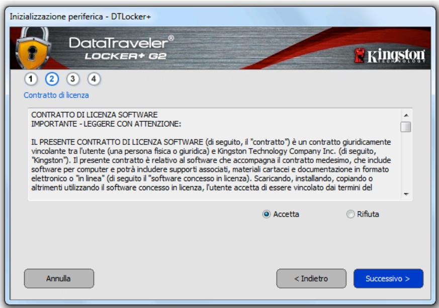KINGSTON DATATRAVELER LOCKER G2/DTLPG2 - Inizializzazione del dispositivo (Ambienti Windows) - 2