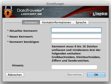 KINGSTON DATATRAVELER LOCKER G2/DTLPG2 - DTL+ G2 Einstellungen - 2
