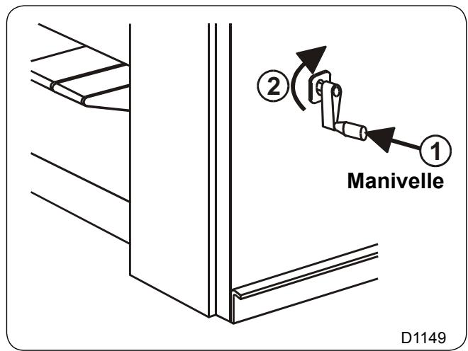 ELECTROLUX LAUNDRY SYSTEMS IC43316 - Utilisation de la manivelle - 1