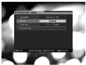 KYOSTAR KNS 3000 - Allez dans Installation/ Recherche rapide - 1
